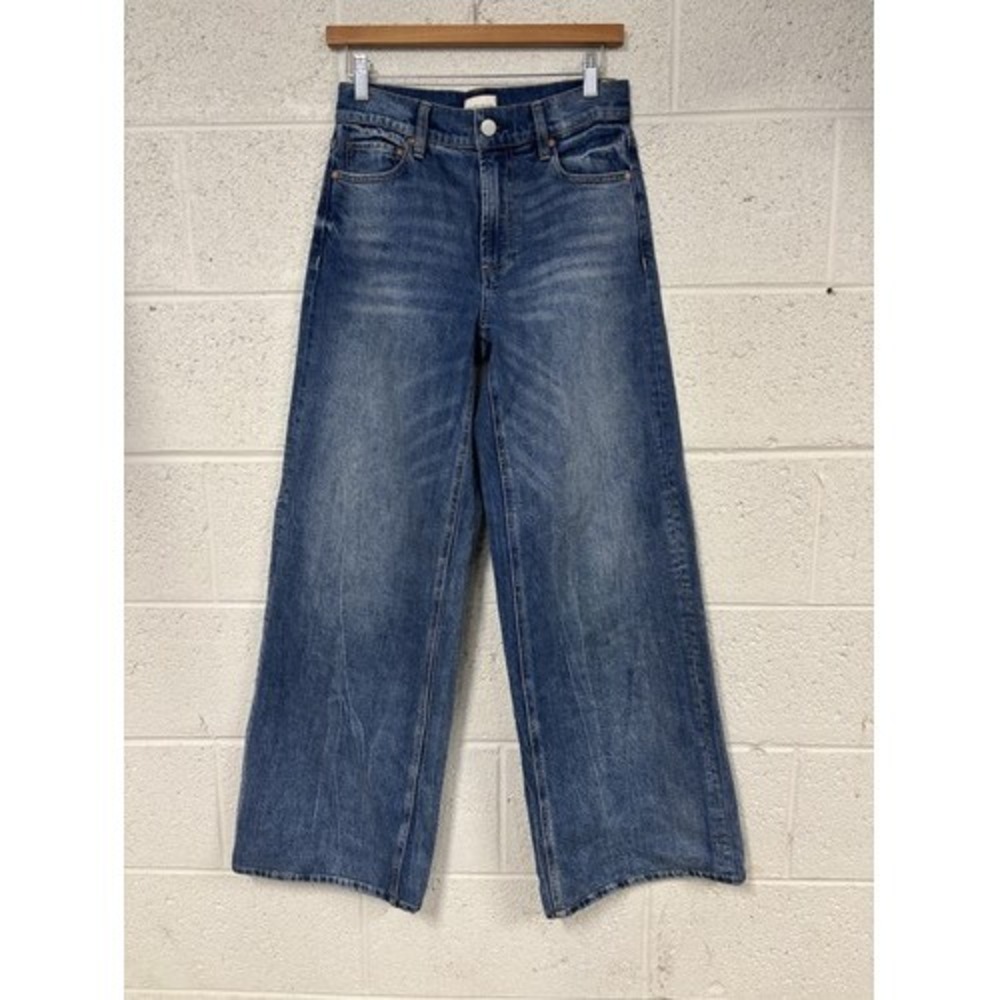 Alice + Olivia Chic Wide-Leg Jeans color Brooklyn Blue size 26 retail $330 - Picture 2 of 5